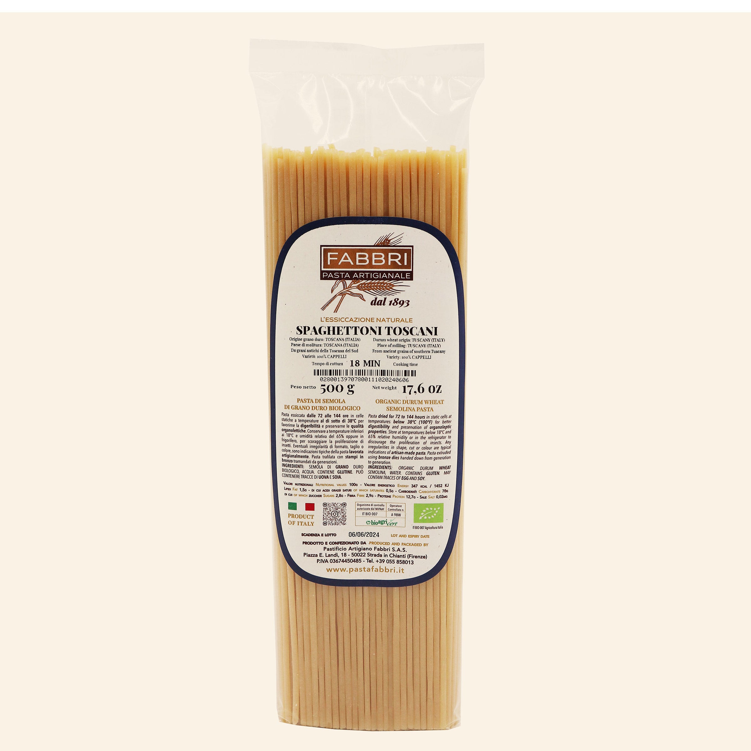 Organic Spaghettoni toscani