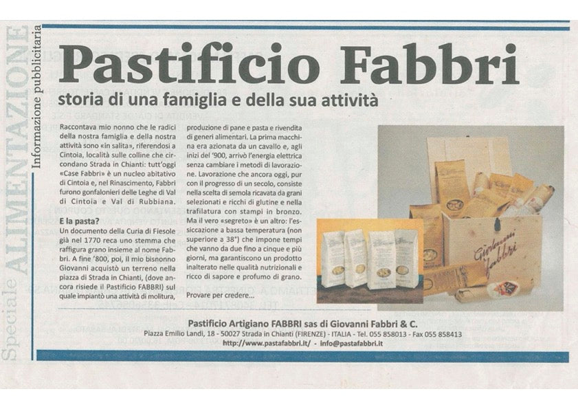La storia della famiglia Fabbri sul Corriere Fiorentino