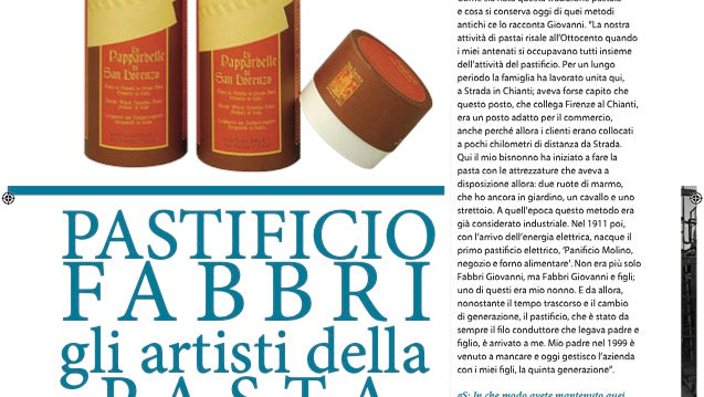 Intervista con i Fabbri nella rivista “gustoSano”: “Gli artisti della pasta”