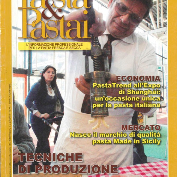 Giovanni Fabbri sulla copertina della rivista Pasta&Pastai