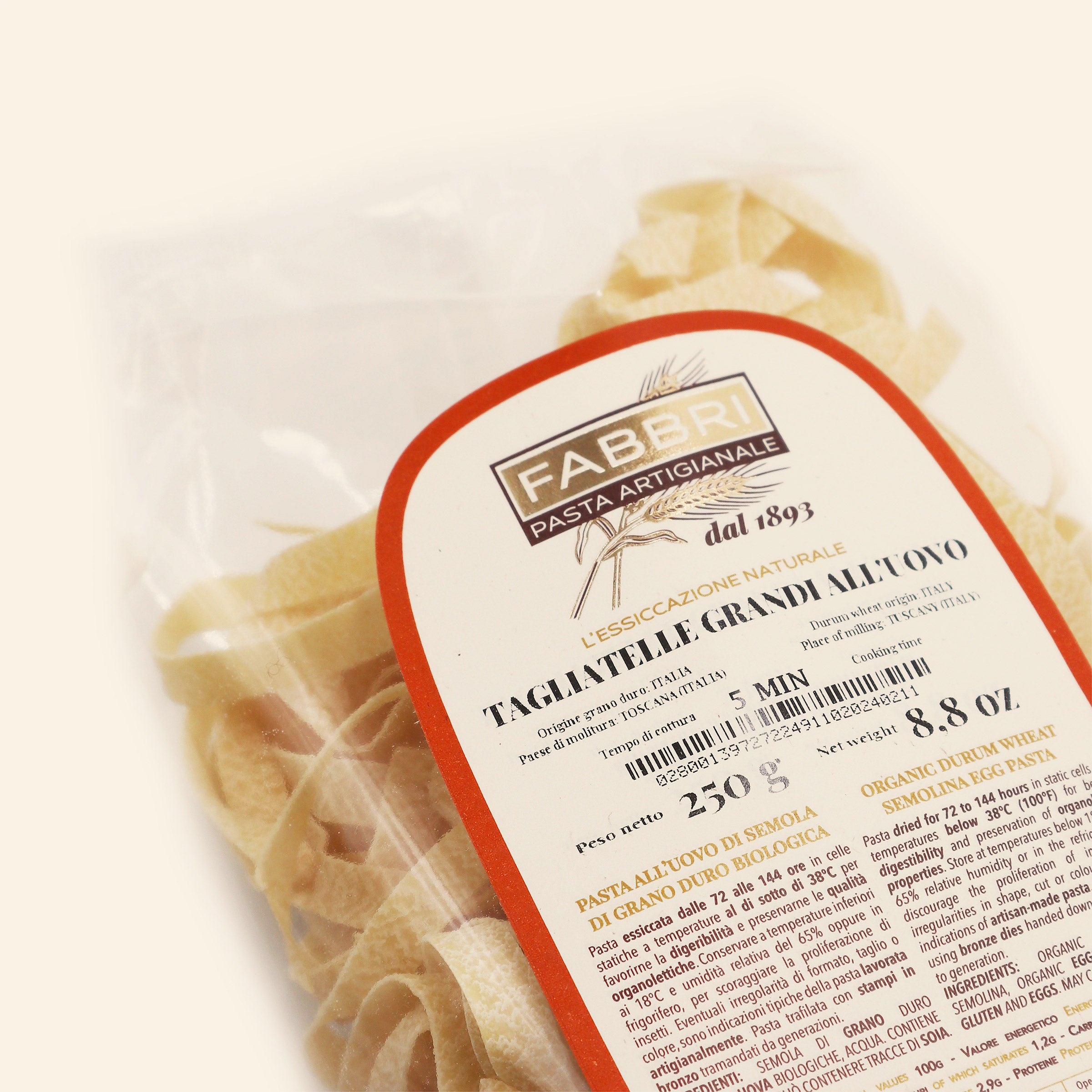 Tagliatelle grandi Bio (Eiernudeln)