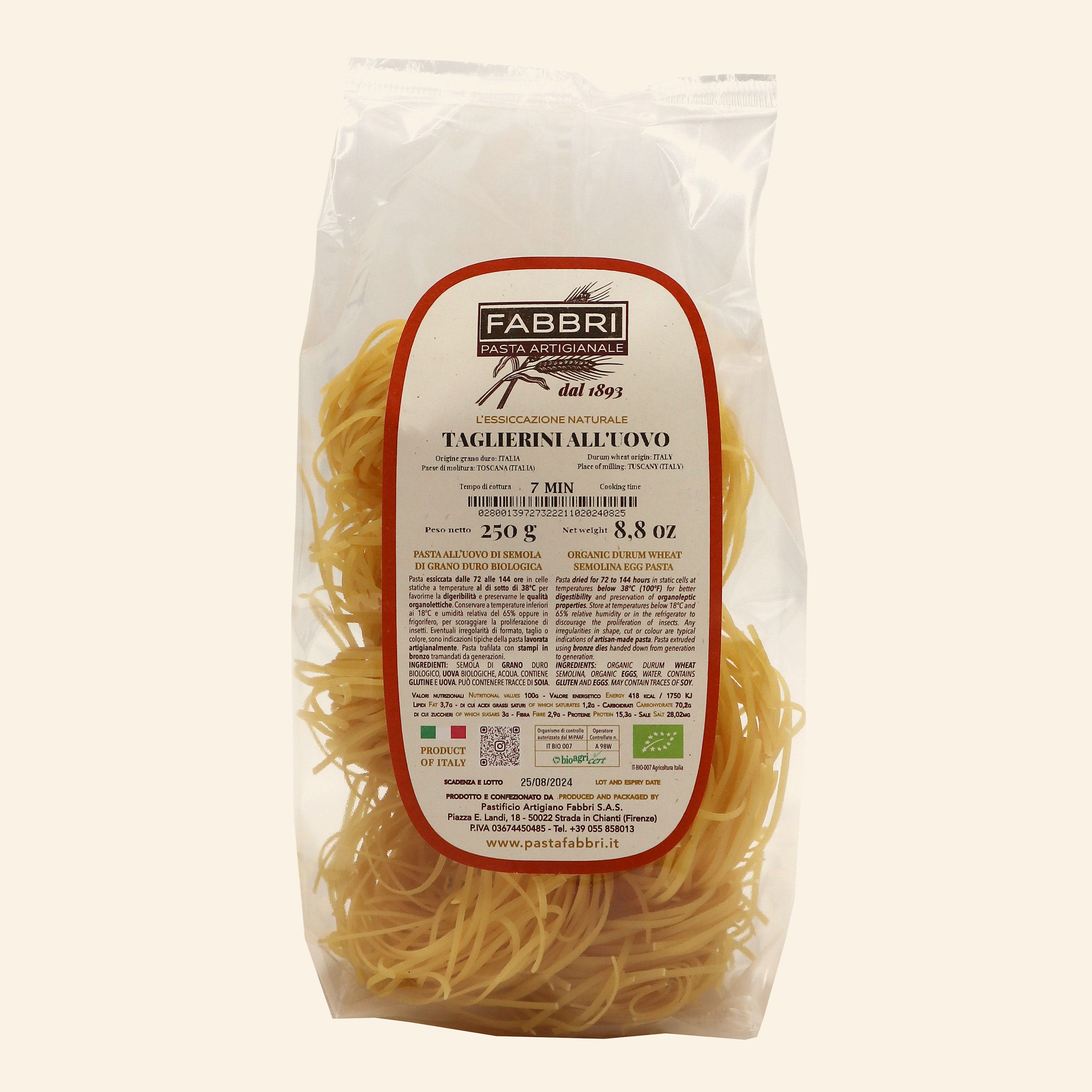 Organic Egg Taglierini